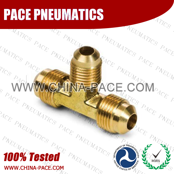 Forged Flare Tee SAE 45 Degree Flare Fittings, Brass Pipe Fittings, Brass Air Fittings, Brass SAE 45 Degree Flare Fittings